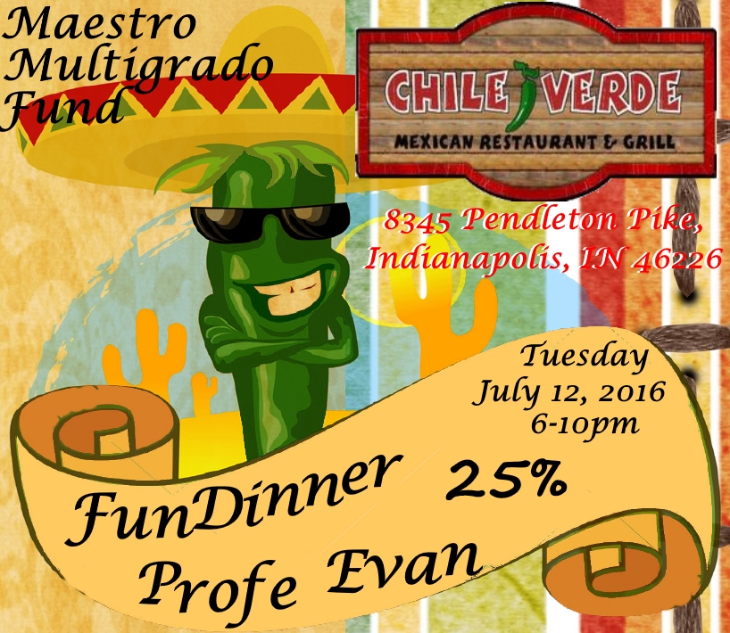 Chile Verde Fundraiser Dinner July 12, 2016
